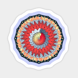 Auspicious Symbols Mandala T-Shirt Sticker